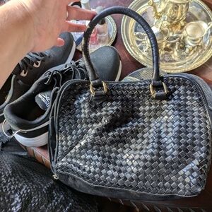 Black leather Ganson bag